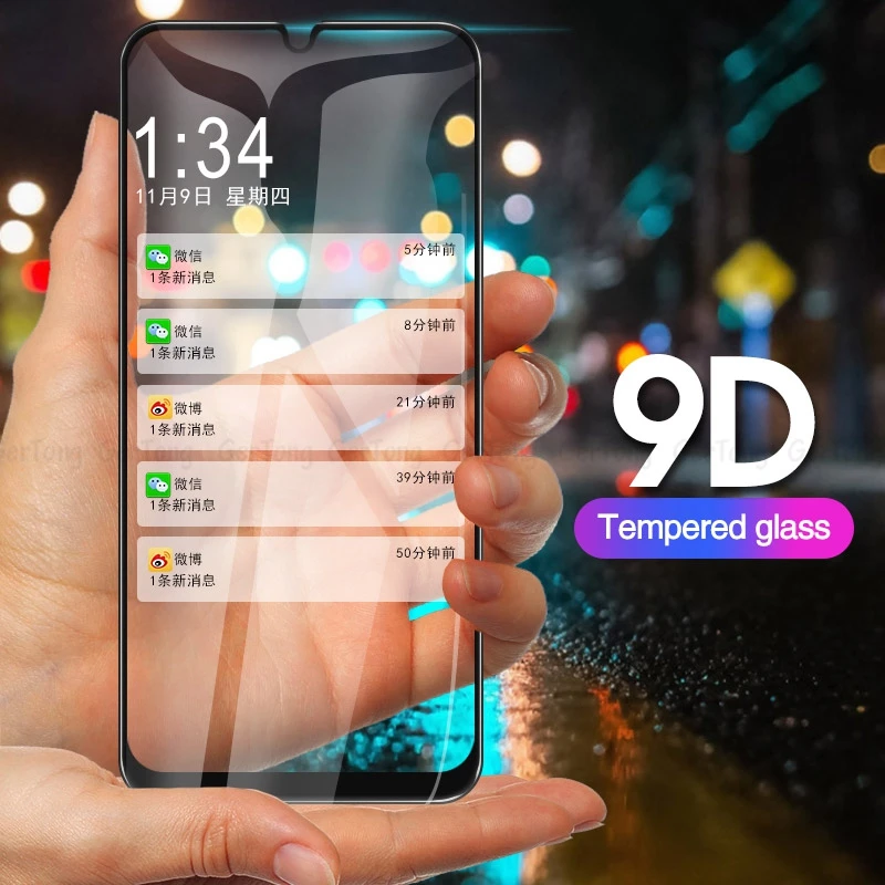 Полное покрытие закаленное стекло для samsung Galaxy A50 A60 A70 Защита экрана A10 A20 A30 A40 A80