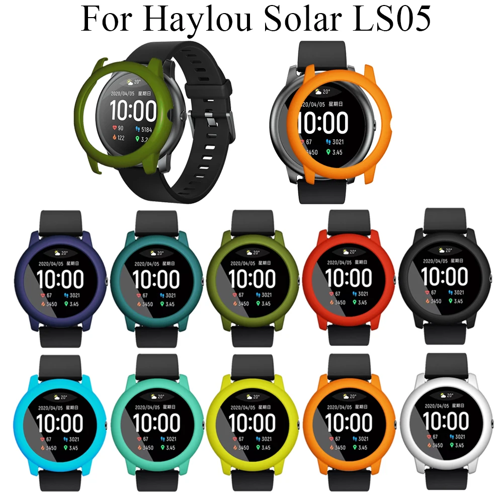 

Case Anti-knock Cover Frame For Haylou Solar LS05 Smart Watch Plating PC Protector Frame Hard Shell For Xiaomi Haylou Solar LS05