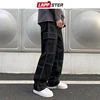 LAPPSTER Men Wid Leg Baggy Harajuku Jeans Pants 2021 Mens Japanese Streetwear Vintage Denim Trousers Man Black Jeans Joggers 5XL 2