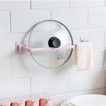 

Self Adhesive Hook Bathroom Towel Bar Plastic Bath Wall Rack Hanging Towel Rod Stick On Sticky Hanger Bathroom Tools Accessories