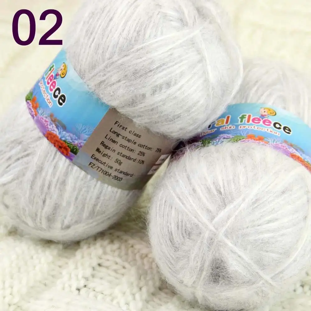 50g/Ball Coloful Knitting Yarn Chunky Hand Wool Fleece Scarves Shawls Warm Yarn