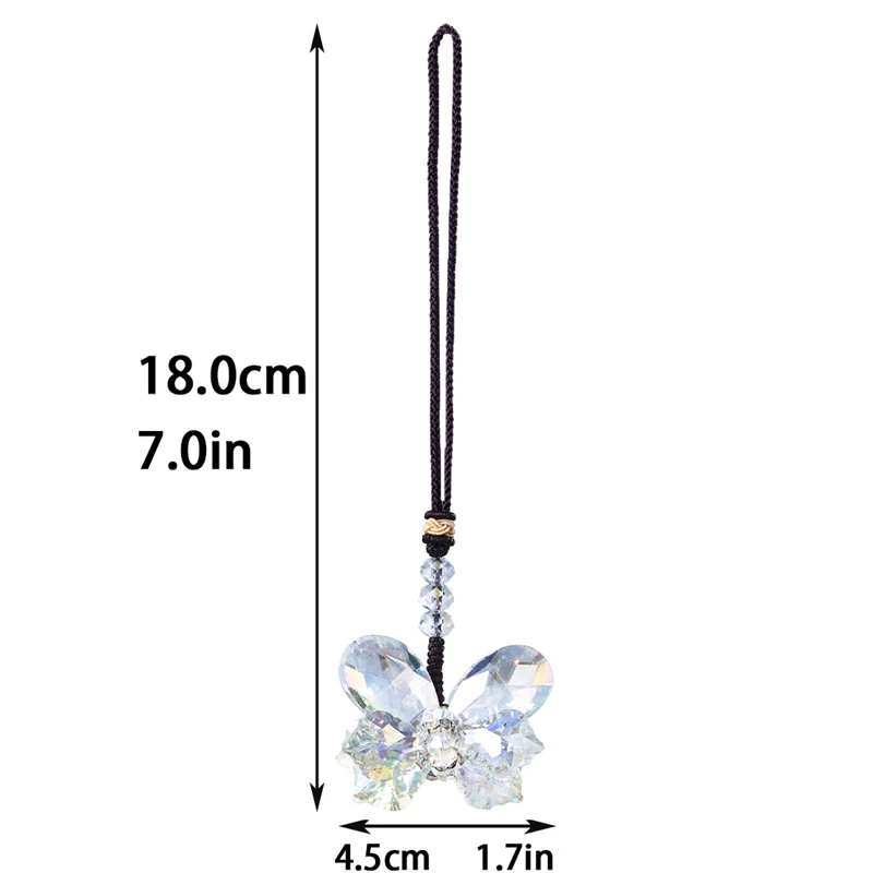 H& D Crystal AB призмы бабочка Suncatcher Радуга производитель автомобиля зеркало заднего вида орнамент окно висячие украшения креативный подарок