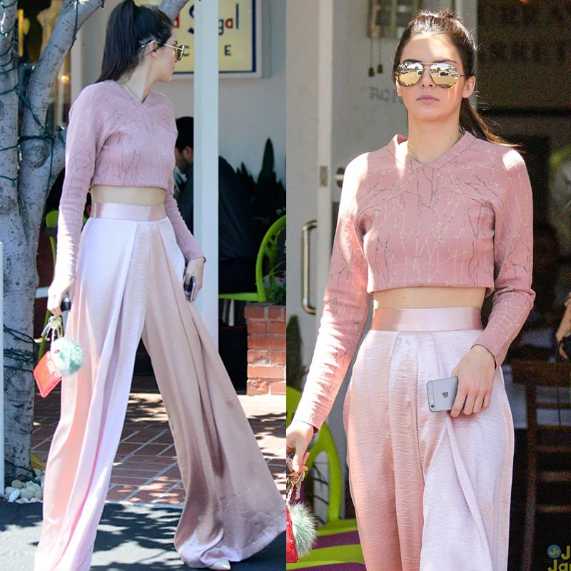 2021 Trend Lotus Root Pink Pants Casual 