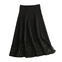 ##Special Price black thernal warm thick Wool Blend midi a-line knitted skirt for women Fall winter womens stretch high waist umbrella skirts ##Special Price black thernal warm thick Wool Blend midi a-line knitted skirt for women Fall winter womens stretch high waist umbrella skirts