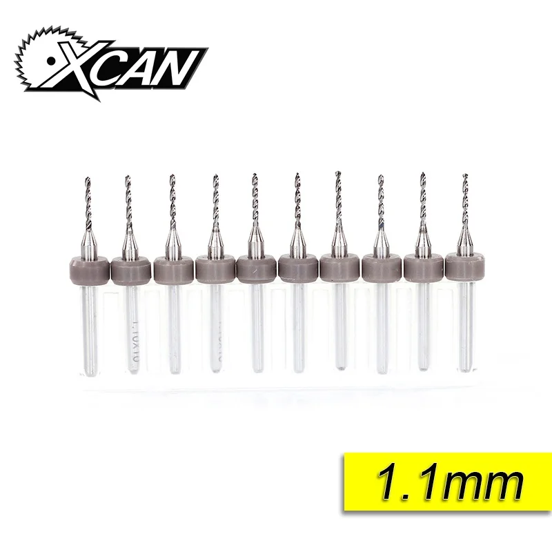 10pcs 1.1mm XCAN 10 шт. 1,1 мм-2,0 мм импортные, карбидные печатной платы сверла Распечатать плате мини фрезерный станок с ЧПУ под названием Matrix Body diamond cutter PDC набор PCB гравировальное лезвие - Цвет: 10pcs 1.1mm