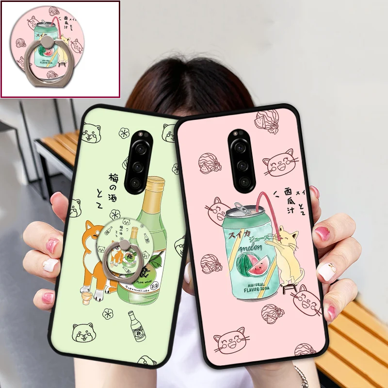 

Luxury Holder Ring Case For Sony Xperia 1 XZ1 Compact XZ2 XZ3 XZ4 Phone Case Cover For Sony M5 Z5 XZ Premium Case Cover