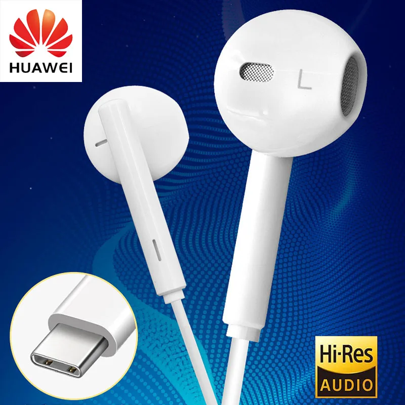 Оригинальные наушники HUAWEI mate 20 pro Eerbuds USB TYPE C+ микрофон Регулятор громкости-P10 P20 Pro nova 4 V20 note 10 20