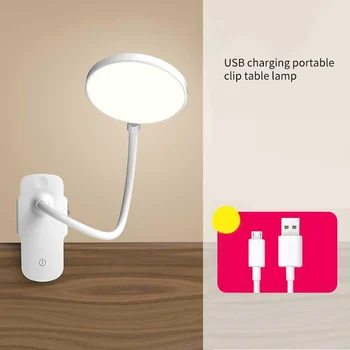 

Clip Wireless Table Lamp Study 3 Modes Touch 1200mAh Rechargeable LED Reading Desk Lamp 7000K USB Table Light Flexo Lamps Table