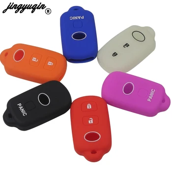 

jingyuqin 30pcs/lot 3 buttons Silicone Car Key Case Cover for Toyota 4Runner Camry Fob Case Holder Auto Key Protector Skin
