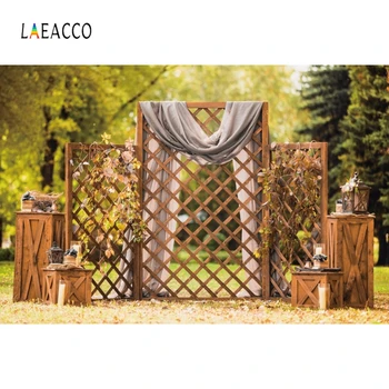 

Autumn Yard Trees Wood Screen Wooden Box Light Photography Backdrops Photo Backgrounds Wedding Photocall Birthday Photophone