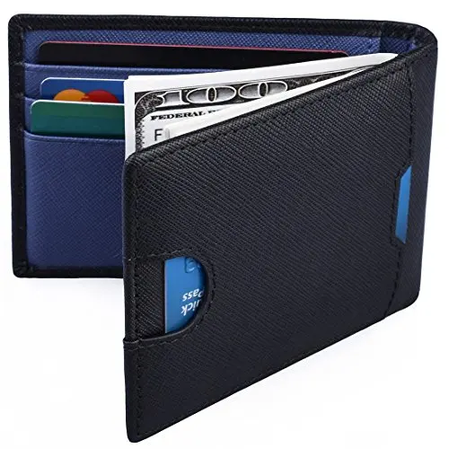 

Mens Money Clip Wallet RFID Blocking Slim Wallets Leather Front Pocket Wallet