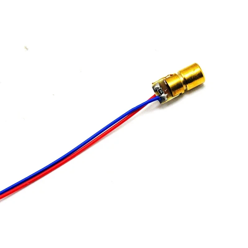20pcs 5V 650nm 5mW Red Dot Laser Head Red Laser Diode Laser Tube with Leads Head Outer Diameter 6mm