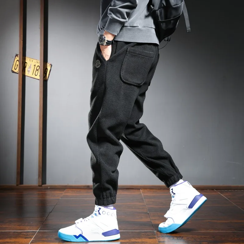 Fashion Baggy Sweatpants Men Casual Sport Pencil Pants Streetwear Joggers Tracksuit Gym Hip Hop Drawstring Sweat Trousers Fleece