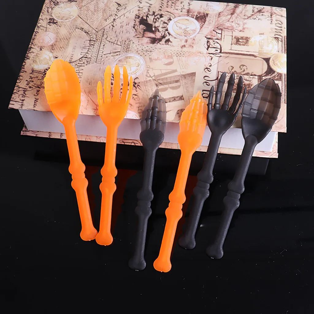 

Plastic Cutlery Set Novelty Halloween Decoration Tableware Halloween Scene Halloween Decoration Party