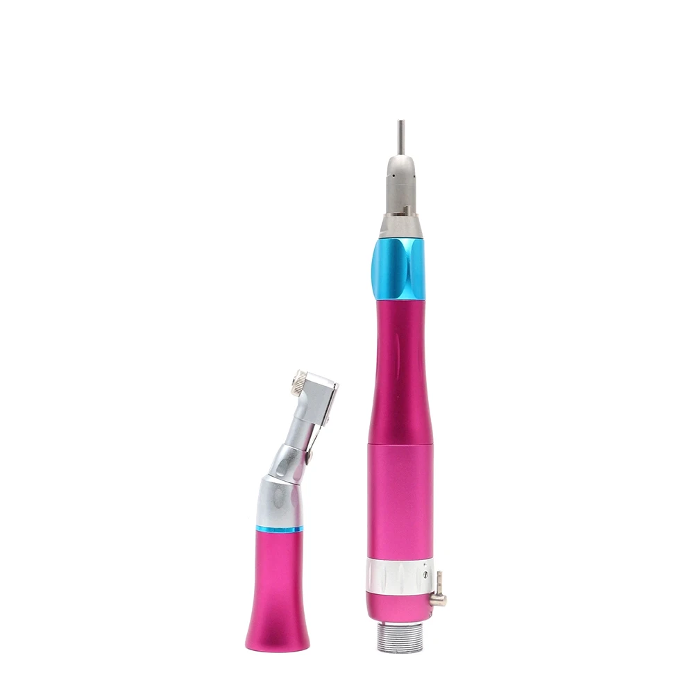 Colorful Pink Dental Low Speed Handpiece Air Turbine Contra Angle Motor Straight Set Dentist Instruments Dentistry 5