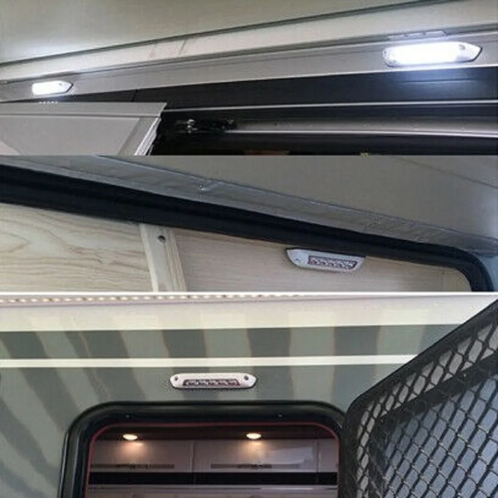 12Volt Premium Mould-proof IP67 5-LED Awning Light For Boat RV Super Bright