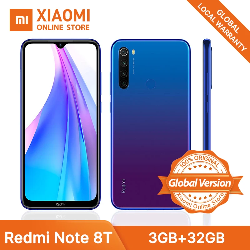 Xiaomi Redmi Note 8 T смартфон с восьмиядерным процессором Snapdragon 665 ОЗУ 3 ГБ ПЗУ 32 48 МП 4000
