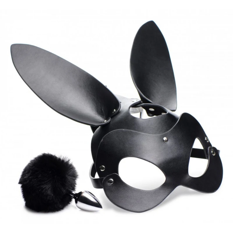 Набор с анальной пробкой и маской BEEGER Bunny Tail маска котенком Naughty Kitty для Хэллоуина