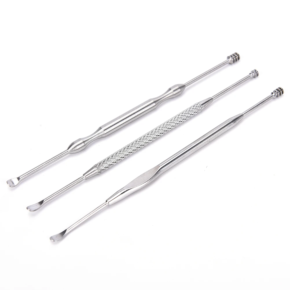 1 Pc Professional Stainless Steel Ear Pick Wax Curette Remover Cleaner Health Care Cleaning Tool Earpick Handle Design Random