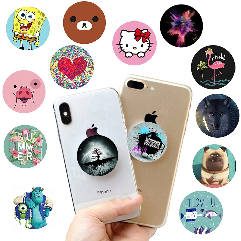 

PopSoket Round PipSocket Phone Holder Lazy Finger Ring Pocket Socket Rotatable Expanding Stand Grip for Smartphones попсокет