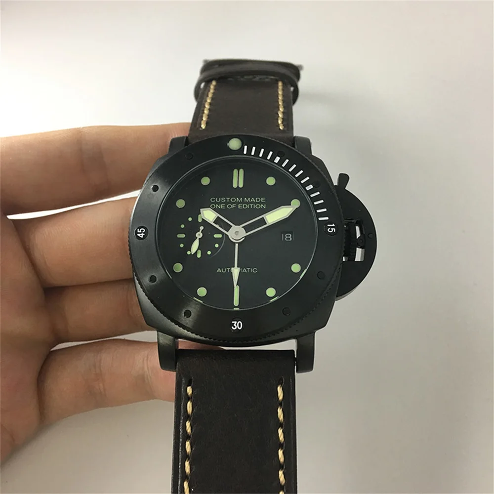 47mm automatic mechanical watch men's GMT watch stainless steel case luxury brand waterproof luminous men's watch P08 - Цвет: P8