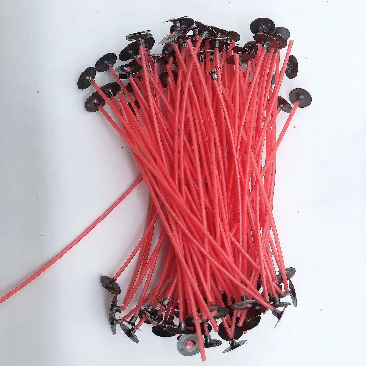 Candle Wicks Candle Wick 100 pieces of red candle wicks Smokeless for DIY Candle Making