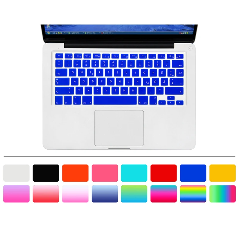 Силиконовый чехол-клавиатура для Apple Macbook Air Pro retina 13 15 17 A1369 A1286 A1398 A1466 A1425 A1278 A1502 использование американской клавиатуры