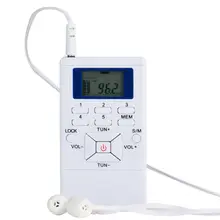 Карманное fm-радио приемник Цифровая настройка стерео однодиапазонный с ЖК-дисплеем наушники для ходьбы