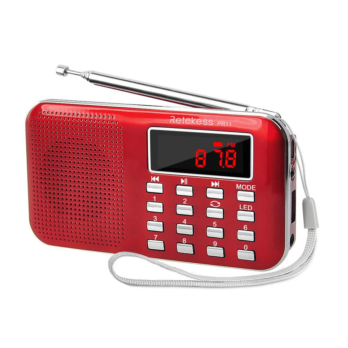 Retekess PR11 портативный цифровой тюнинг FM/AM радио с MP3 музыкальный плеер фонарик FM радио приемник