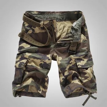 

Summer men's casual shorts loose camouflage shorts straight multi-pocket Summer pants cargo shorts medium pants stylish