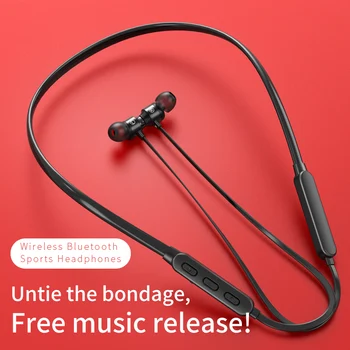 

M9 Red Hanging Neck Bluetooth Stereo Headset In-ear Earphone Sports Neck Hanging Running for All Smart Phone