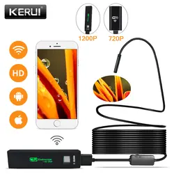 KERUI Wi-Fi эндоскоп камера мини водостойкий мягкий проверка кабеля камера 8 мм 1 м USB эндоскоп бороскоп IOS эндоскоп для Iphone