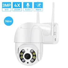 3mp icsee wifi câmera super mini ptz onvif câmera ip sem fio ai detecção humana rastreamento automático colorido nightvision h.265x