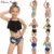 Двухсекционный Детский Купальник Baby Girl Bikini Set 2020 Summer New Floral Print Girls' Swimsuit Купальный Костюм Детская Пляжная Одежда