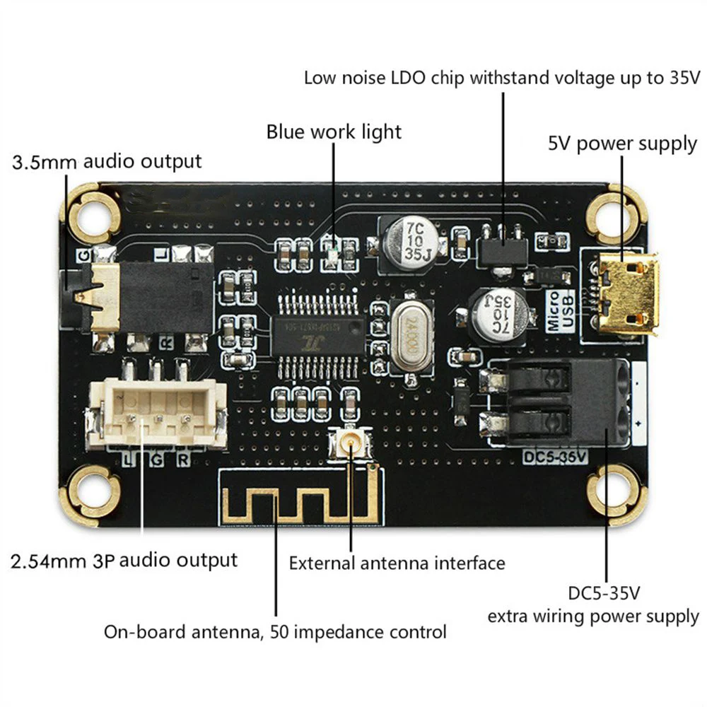 CLAITE MP3 декодер плата bluetooth 4,2 аудио приемник модуль для DIY динамик модифицированный беспроводной автомобильный усилитель