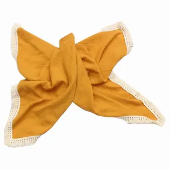 

100x120cm Baby Double Gauze Tassel Swaddle Blanket Newborn Cotton Wrapping Towel A2UB