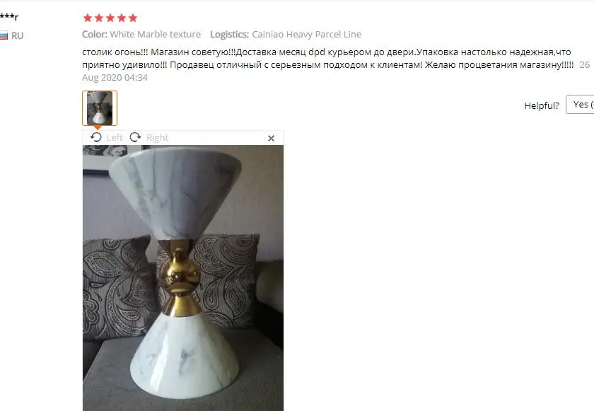Роскошный боковой столик с мраморной текстурой угловой стол для дивана