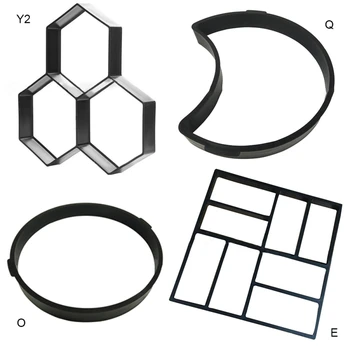 

Garden paving mold Creative Manually Paving Cement Brick Concrete Molds Garden Stone Road Mold Plastic Path Maker Mold