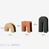 Ceramic Vase Arch Bridge Semicircle Geometric Stripes Hollow Color Flower Vase Flower Arrangement Crafts Home Decoration 5