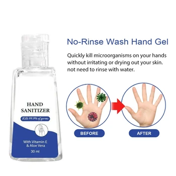 

3 Pack Portable Refreshing Hand Soap Gel No-Wash Quick Drying Advanced Hand soap Gel to Instant Skin Cleansing(30ML)