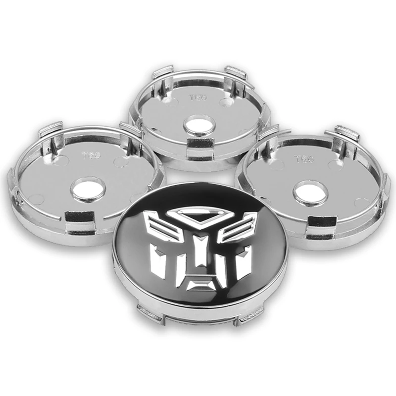 Emblem 60mm Autobot Badges Sticker Set of 4 Rims Stickers Wheel Cover Hub Caps