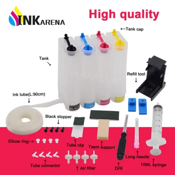 

INKARENA Universal Continuous Ink Supply System Replacement for HP Printers CISS Ink Tank For Canon ciss Ink Kit 4 Color