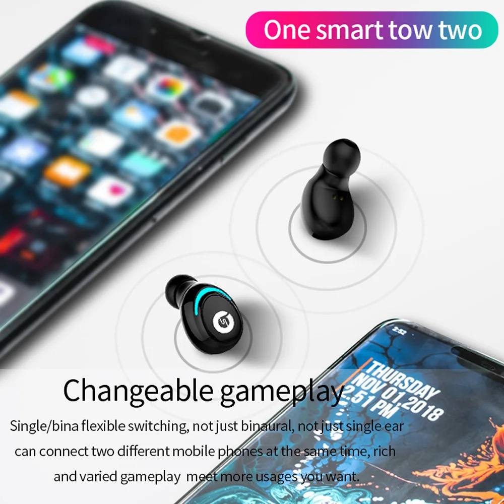 AIR01, TWS, Bluetooth, 5,0, настоящие беспроводные наушники, свободные руки, стерео, в ухо, спортивные наушники, гарнитура с микрофоном для iPhone, Android, бесплатно, Sp