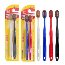 2 шт./1 пара, японская зубная щетка, супер мягкая щетина, большая головка, зубная щетка для взрослых, щетка для чистки взрослых, семейный набор, уход за полостью рта
