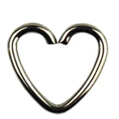 Heart Silver 1PC Поддельные спирали пирсинг уха Daith 10 шт. 361L хирургическая сталь Сердце Звезда Кольцо хряща кольцо для козелка ушной раковины губы носа орбитальная шпилька сексуальные ювелирные изделия - Окраска металла: Heart Silver 1PC