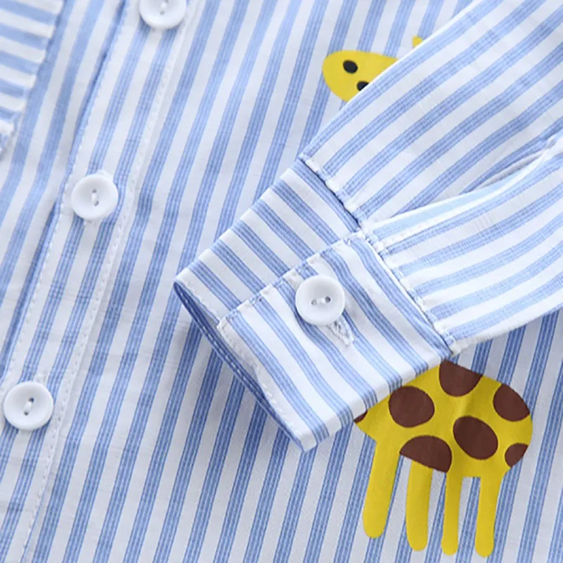 Детская одежда, одежда для маленьких мальчиков и девочек, рубашка с длинными рукавами, полосатые топы с длинными рукавами для мальчиков, блузка