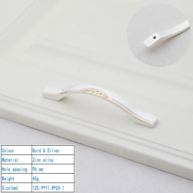 ALXY Ivory White Ceramic Door Handle European Style Retro zinc Alloy Pull Cabinet Drawer Cabinet Handle Furniture Wreath Handle Modern Hardware Furniture Drawer Creative Home Decoration Accessories 