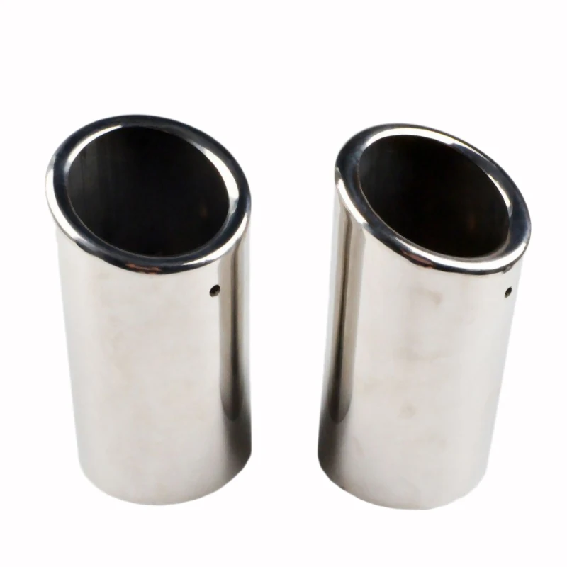 

2Pcs Stainless Steel Car Tail Exhaust Muffler Golf Car Accessories Silver