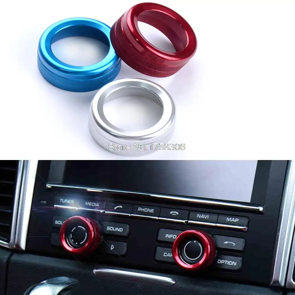 Angelguoguo Car volume knob decoration/volume decoration Knob sticker Fit for Porsche macan Panamera