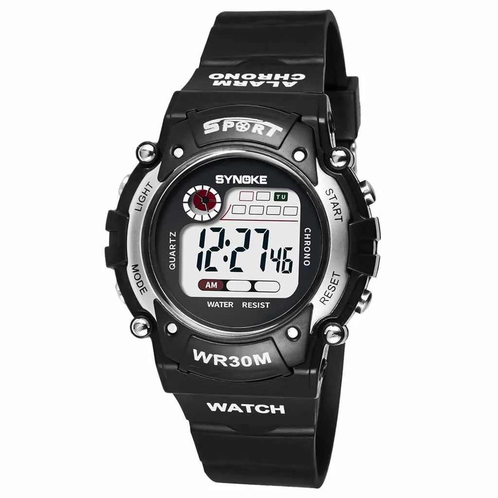 Montre enfant garcon SYNOKE светящиеся водонепроницаемые многофункциональные детские Студенческие электронные часы детские часы для мальчиков